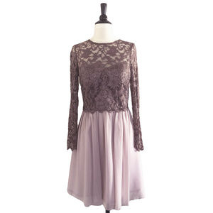 Little Mistress | Lace Overlay 2-tone Dress
